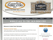 Tablet Screenshot of customfoamfabricators.com